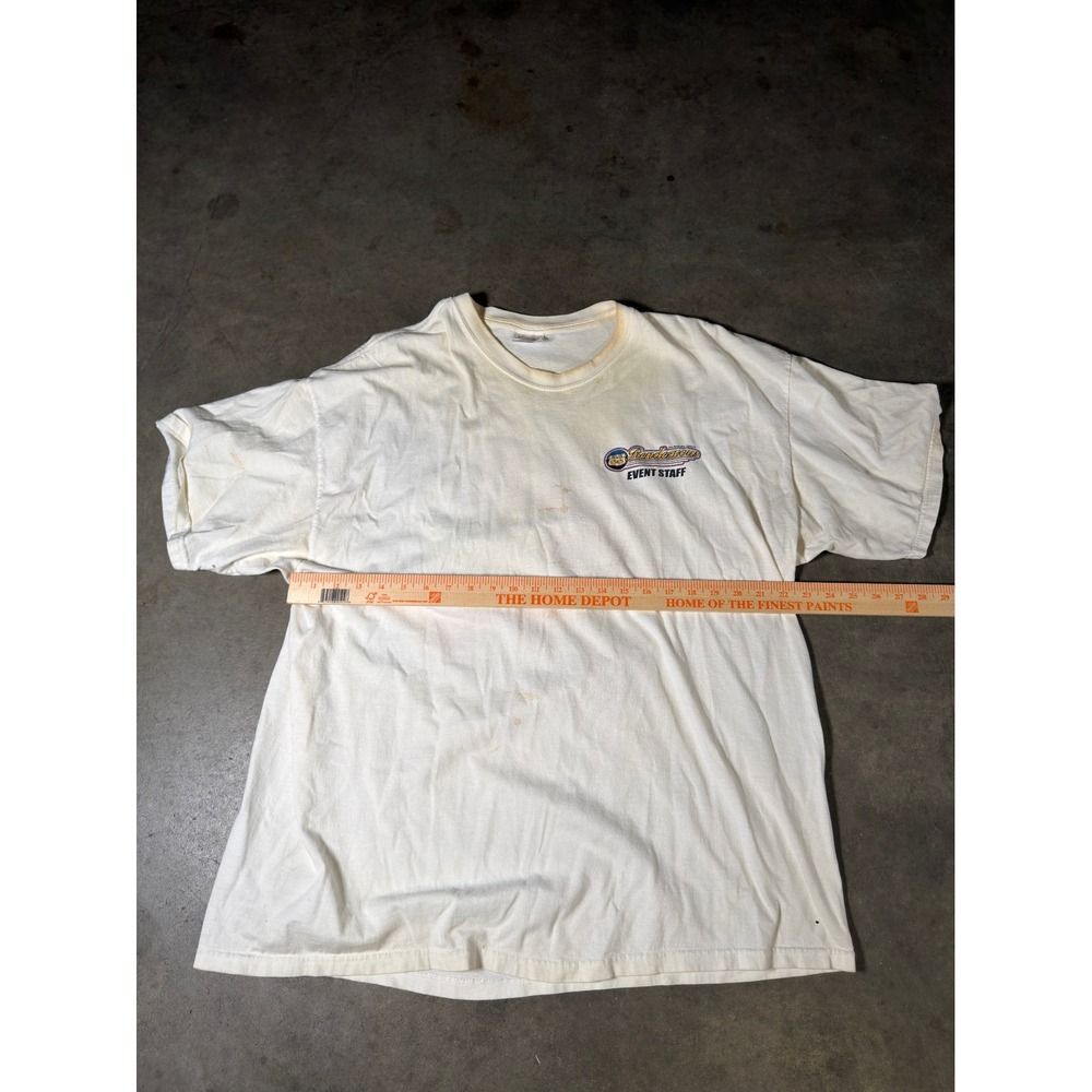 Vintage 2002 Stater Bros Route 66 Rendezvous Event Staff T-Shirt White Mens 2XL